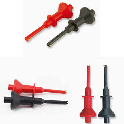2Pcs IC Grabber Insulated Lightweight Flexible Practical Test Hook Clip 4mm