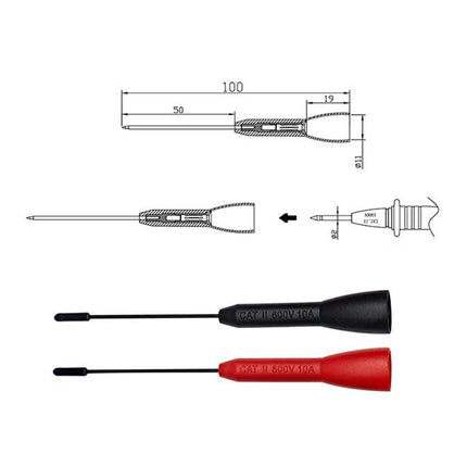 2 Pieces Multimeter Test Leads for Electrical Testing Resistance Measurement