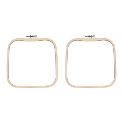 Crofta 2Pcs Embroidered Stretch Tool Hoop Ring Sewing Tools Decor Cross Stitch Hoop 20cmx20cm