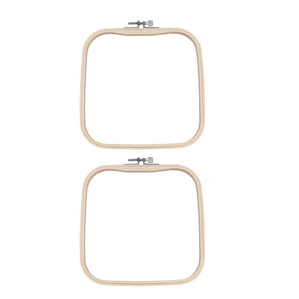 Crofta 2Pcs Embroidered Stretch Tool Hoop Ring Sewing Tools Decor Cross Stitch Hoop 20cmx20cm