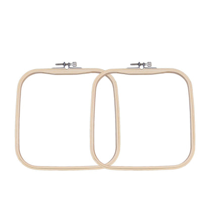 Crofta 2Pcs Embroidered Stretch Tool Hoop Ring Sewing Tools Decor Cross Stitch Hoop 20cmx20cm