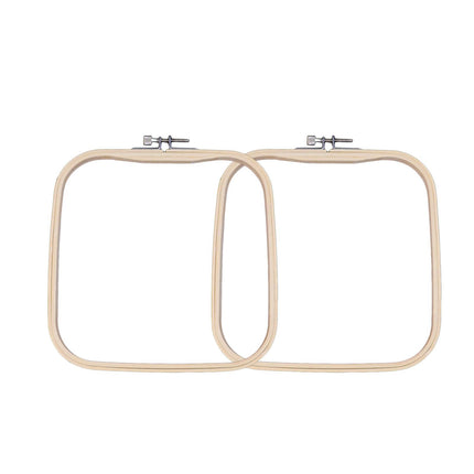 Crofta 2Pcs Embroidered Stretch Tool Hoop Ring Sewing Tools Decor Cross Stitch Hoop 20cmx20cm