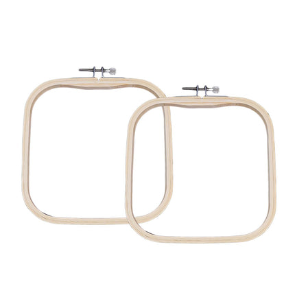 Crofta 2Pcs Embroidered Stretch Tool Hoop Ring Sewing Tools Decor Cross Stitch Hoop 16cmx16cm