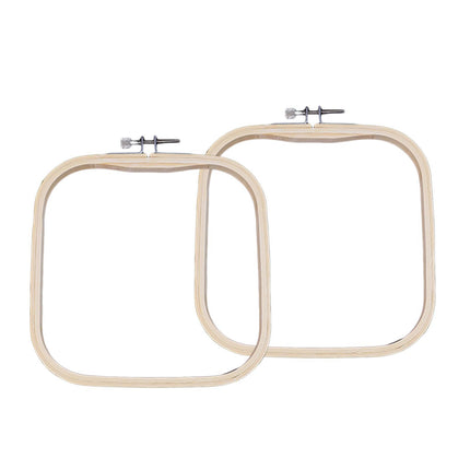Crofta 2Pcs Embroidered Stretch Tool Hoop Ring Sewing Tools Decor Cross Stitch Hoop 16cmx16cm