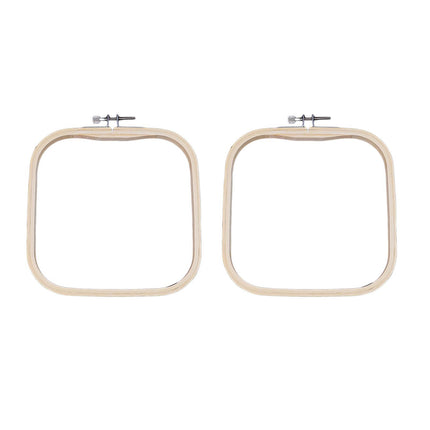 Crofta 2Pcs Embroidered Stretch Tool Hoop Ring Sewing Tools Decor Cross Stitch Hoop 16cmx16cm