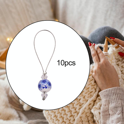 Crofta Knitting Stitch Markers Handmade Practical Clip for Crochet Weaving Supplies 10pcs Style A