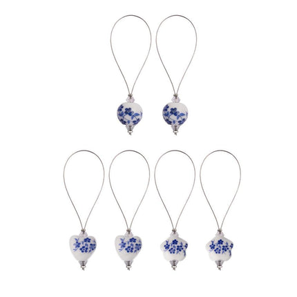 Crofta Knitting Stitch Markers Handmade Practical Clip for Crochet Weaving Supplies 6pcs Style B