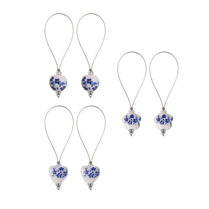 Crofta Knitting Stitch Markers Handmade Practical Clip for Crochet Weaving Supplies 6pcs Style B