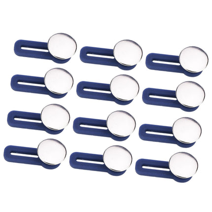 Crofta 12x Waist Extender No Sewing Women Practical Metal Button Extender for Jeans Silver
