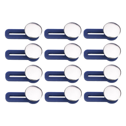 Crofta 12x Waist Extender No Sewing Women Practical Metal Button Extender for Jeans Silver