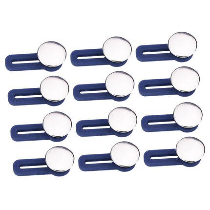 Crofta 12x Waist Extender No Sewing Women Practical Metal Button Extender for Jeans Silver