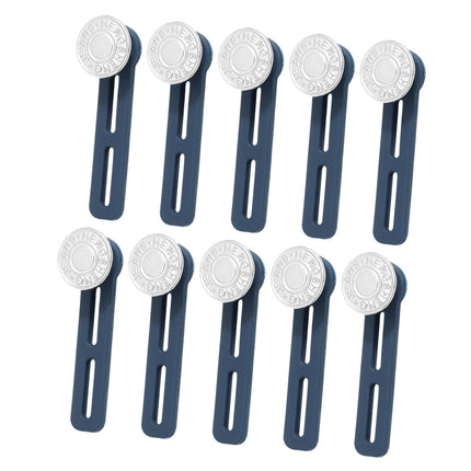 Crofta 10 Pieces Pants Waist Extender Clothes Accessories No Sew Waistband Expander Silver Letter