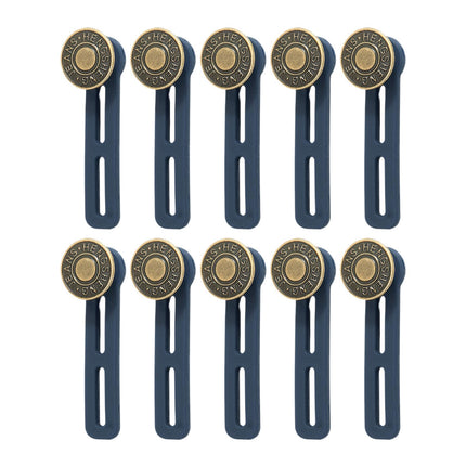 Crofta 10 Pieces Pants Waist Extender Clothes Accessories No Sew Waistband Expander Copper Letter