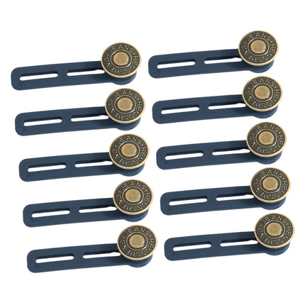 Crofta 10 Pieces Pants Waist Extender Clothes Accessories No Sew Waistband Expander Copper Letter