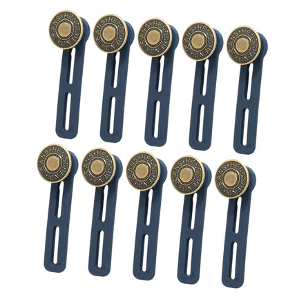 Crofta 10 Pieces Pants Waist Extender Clothes Accessories No Sew Waistband Expander Copper Letter
