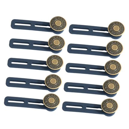 Crofta 10 Pieces Pants Waist Extender Clothes Accessories No Sew Waistband Expander Copper Letter