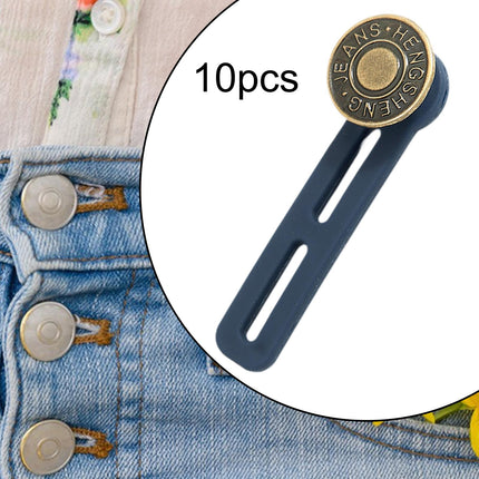 Crofta 10 Pieces Pants Waist Extender Clothes Accessories No Sew Waistband Expander Copper Letter