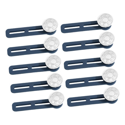 Crofta 10 Pieces Pants Waist Extender Clothes Accessories No Sew Waistband Expander Silver Star Pattern