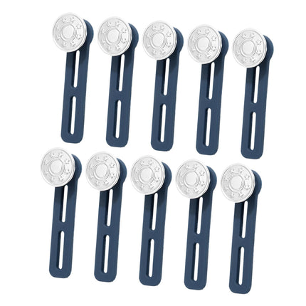 Crofta 10 Pieces Pants Waist Extender Clothes Accessories No Sew Waistband Expander Silver Star Pattern