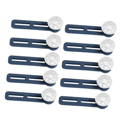 Crofta 10 Pieces Pants Waist Extender Clothes Accessories No Sew Waistband Expander Silver Star Pattern
