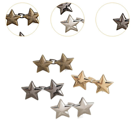 Crofta Jeans Tighten Waist Buckle Simple Star Button Adjuster for Pants Jeans Dress