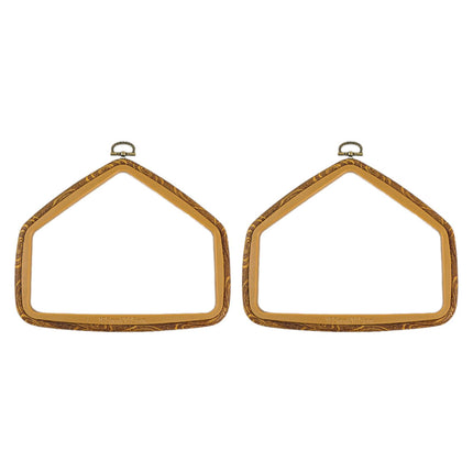 Crofta 2x Embroidery Hoops Cross Stitch Frames for Home Ornaments Sewing Art Crafts