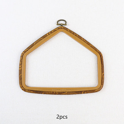 Crofta 2x Embroidery Hoops Cross Stitch Frames for Home Ornaments Sewing Art Crafts
