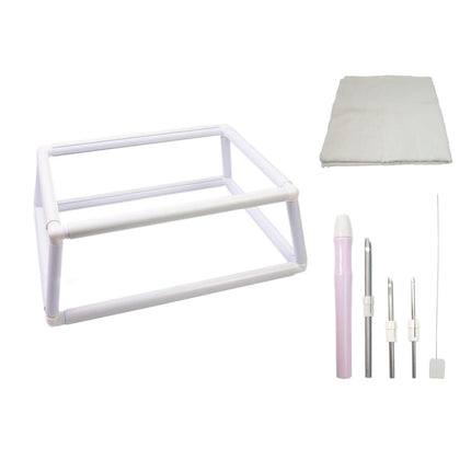 Crofta Quilt Frame Needlepoint Tool DIY Tool Arts Crafts Projects Cross Stitch Rack 30x40cm