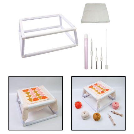 Crofta Quilt Frame Needlepoint Tool DIY Tool Arts Crafts Projects Cross Stitch Rack 30x40cm