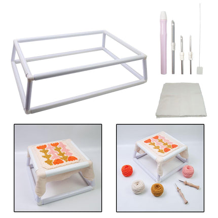 Crofta Quilt Frame Needlepoint Tool DIY Tool Arts Crafts Projects Cross Stitch Rack 40x60cm