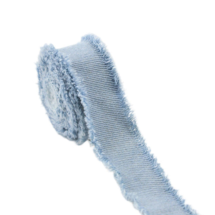 Crofta Denim Ribbon Projects DIY Lightweight Sewing Ribbon for Bedding Clothes Bags Light Blue