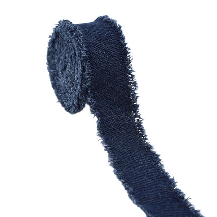 Crofta Denim Ribbon Projects DIY Lightweight Sewing Ribbon for Bedding Clothes Bags Dark Blue