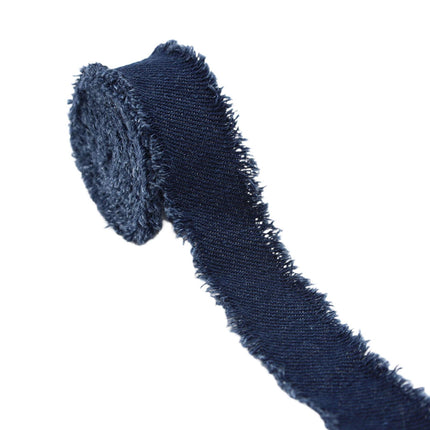 Crofta Denim Ribbon Projects DIY Lightweight Sewing Ribbon for Bedding Clothes Bags Dark Blue