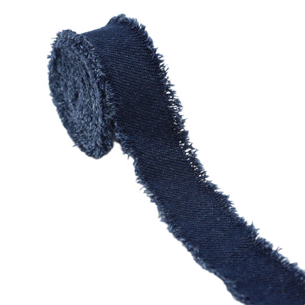 Crofta Denim Ribbon Projects DIY Lightweight Sewing Ribbon for Bedding Clothes Bags Dark Blue