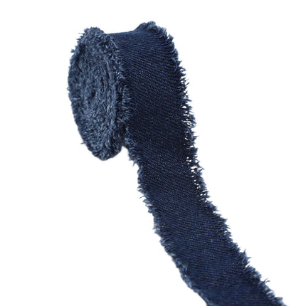 Crofta Denim Ribbon Projects DIY Lightweight Sewing Ribbon for Bedding Clothes Bags Dark Blue