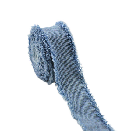 Crofta Denim Ribbon Projects DIY Lightweight Sewing Ribbon for Bedding Clothes Bags Blue