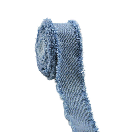 Crofta Denim Ribbon Projects DIY Lightweight Sewing Ribbon for Bedding Clothes Bags Blue