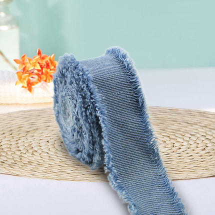Crofta Denim Ribbon Projects DIY Lightweight Sewing Ribbon for Bedding Clothes Bags Blue