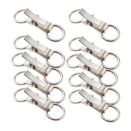 Crofta 10Pcs Metal Buckle Alloy Snap Hook Clasp for Jacket Sewing Projects Clothing silver