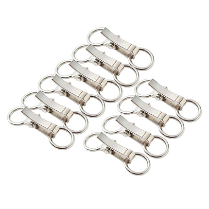 Crofta 10Pcs Metal Buckle Alloy Snap Hook Clasp for Jacket Sewing Projects Clothing silver