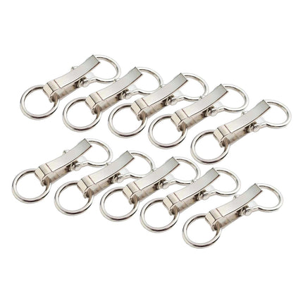 Crofta 10Pcs Metal Buckle Alloy Snap Hook Clasp for Jacket Sewing Projects Clothing silver