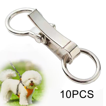 Crofta 10Pcs Metal Buckle Alloy Snap Hook Clasp for Jacket Sewing Projects Clothing silver