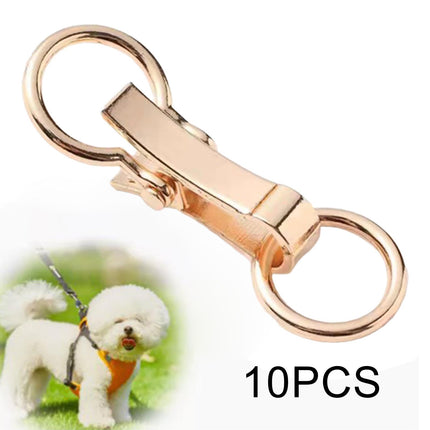 Crofta 10Pcs Metal Buckle Alloy Snap Hook Clasp for Jacket Sewing Projects Clothing gold