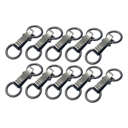 Crofta 10Pcs Metal Buckle Alloy Snap Hook Clasp for Jacket Sewing Projects Clothing gray black