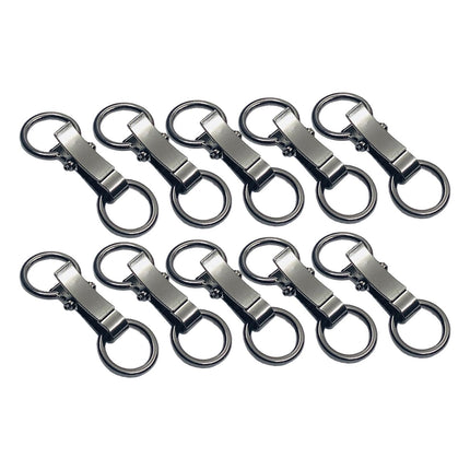 Crofta 10Pcs Metal Buckle Alloy Snap Hook Clasp for Jacket Sewing Projects Clothing gray black