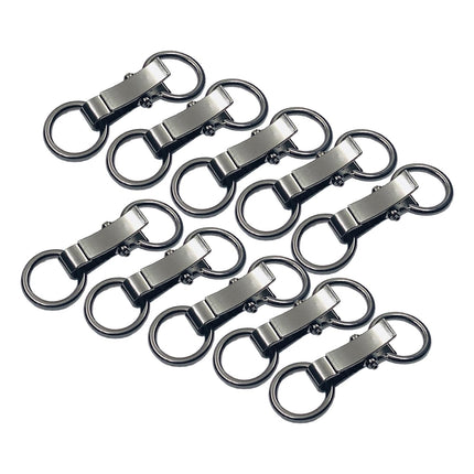 Crofta 10Pcs Metal Buckle Alloy Snap Hook Clasp for Jacket Sewing Projects Clothing gray black