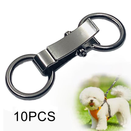 Crofta 10Pcs Metal Buckle Alloy Snap Hook Clasp for Jacket Sewing Projects Clothing gray black