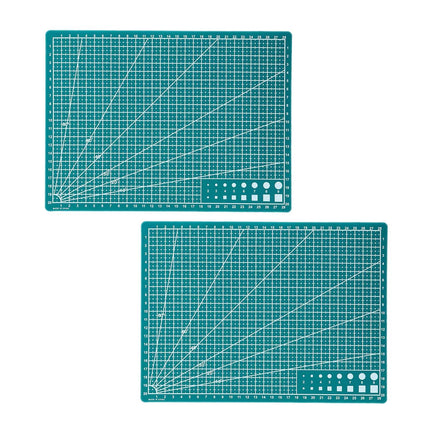 Crofta 2 Gridded Cutting Boards Adults Fabrics Hobby Cutting Sewing Mats for Crafts 30cmx22cmx0.9mm