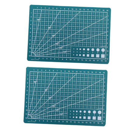 Crofta 2 Gridded Cutting Boards Adults Fabrics Hobby Cutting Sewing Mats for Crafts 21cmx14.5cmx0.9mm