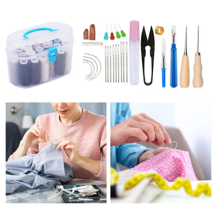 Crofta Women Sewing Kit Compact Sewing Set for Embroidery Clothing Repair Beginners Style B